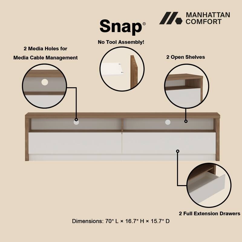 Manhattan Comfort Duncan 70" TV Stand