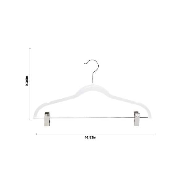 Simplify 24 Pack Velvet Hangers with Clips Bed Bath & Beyond 36271303