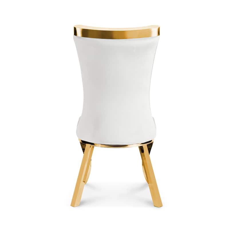 Furniture of America Thaddeus Glam Velvet High Back Side Chair (Set of 2)