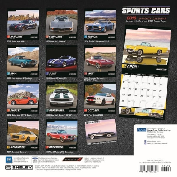 Shop Sports Cars Wall Calendar Sports Car By Browntrout Free
