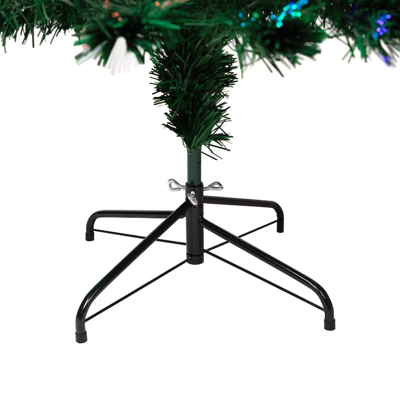 Pre-Lit Fiber Optic Snowflake Artificial Christmas Tree - 7' - Multi LED Lights