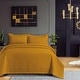 preview thumbnail 18 of 22, Naples Solid Oversized Quilt Set Honey Mustard - King