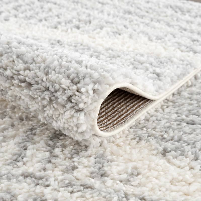 Hauteloom Lux Shag Collection Moroccan Farmhouse Shaggy High Plush Pile Area Rug