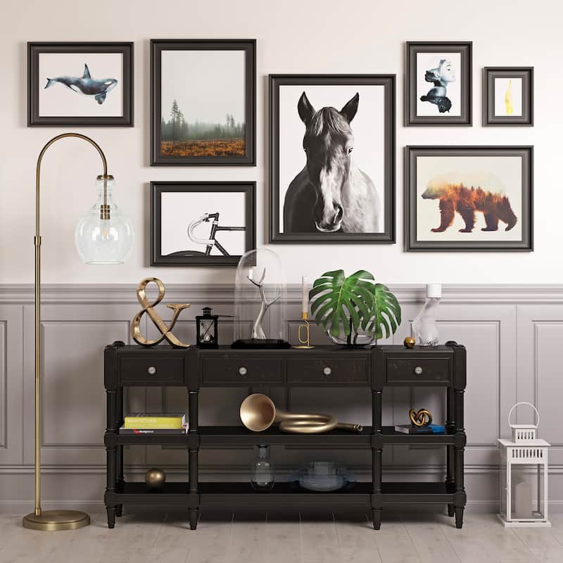 Verona Arc Floor Lamp with Glass Shade