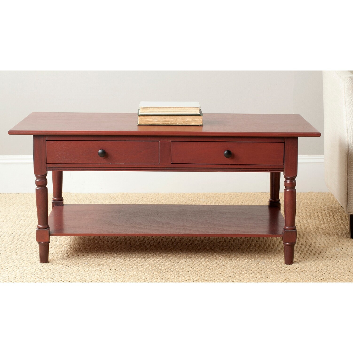 Safavieh Boris Red Coffee Table 41 7 X 21 7 X 18 5 Red 41 7 X 21 7 X 18 5 683726307587 Ebay