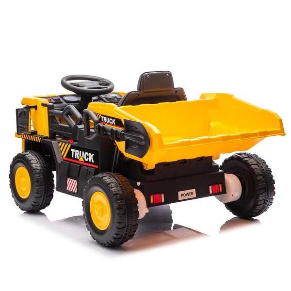 12V Ride-On Dump Truck for Kids, Remote Control, Bluetooth
