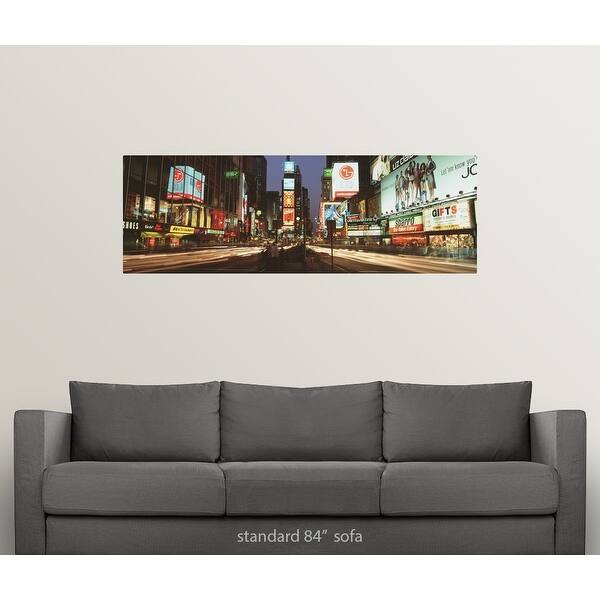 Shop Traffic On A Street At Night Manhattan New York City New