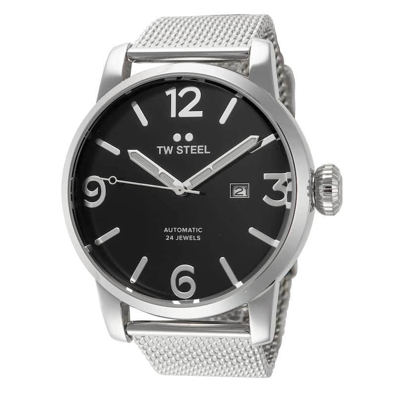 TW Steel Men's Maverick 48mm Automatic Watch TWS-MB16 - Black - N/A