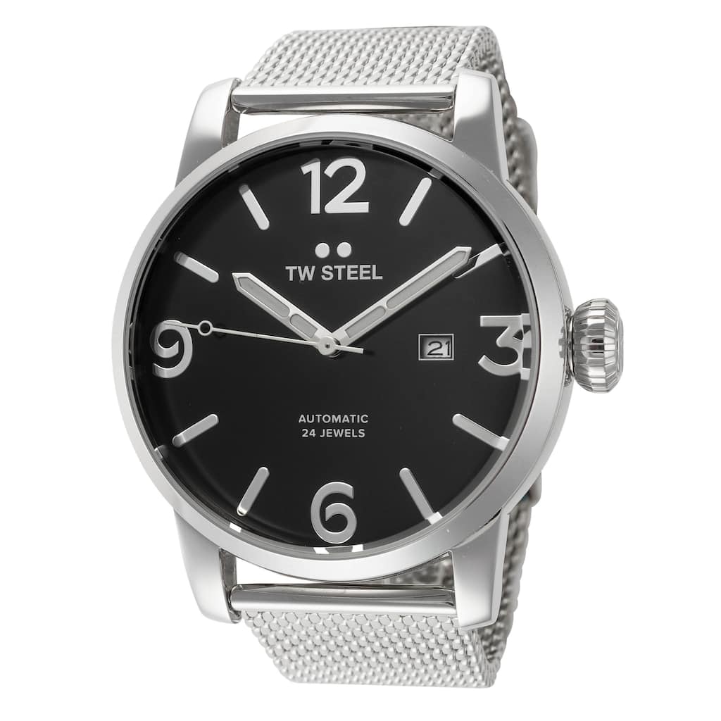 TW Steel Men's Maverick 48mm Automatic Watch TWS-MB16 - Black - N/A