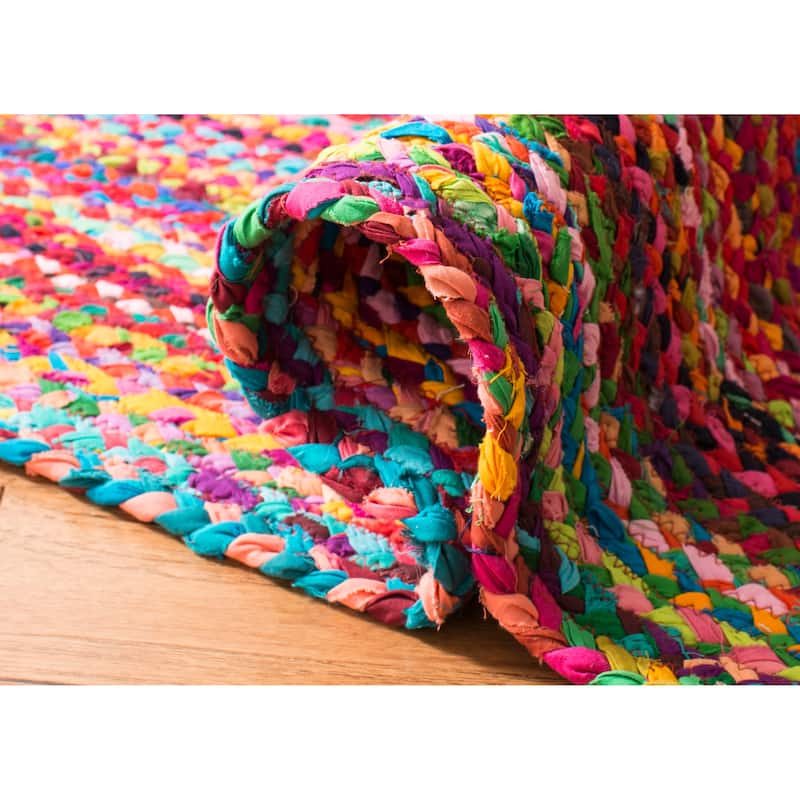 SAFAVIEH Georgine Handmade Nanny Braided Bohemian Cotton Rug