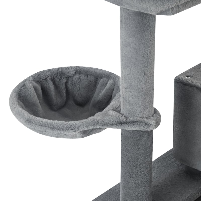 Adeco Cat Tree for Large Cats with Plush Hammock