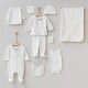 preview thumbnail 4 of 4, White & Blue Bow Tie Newborn 10-Piece Coming Home Outfit White - Blue Tie