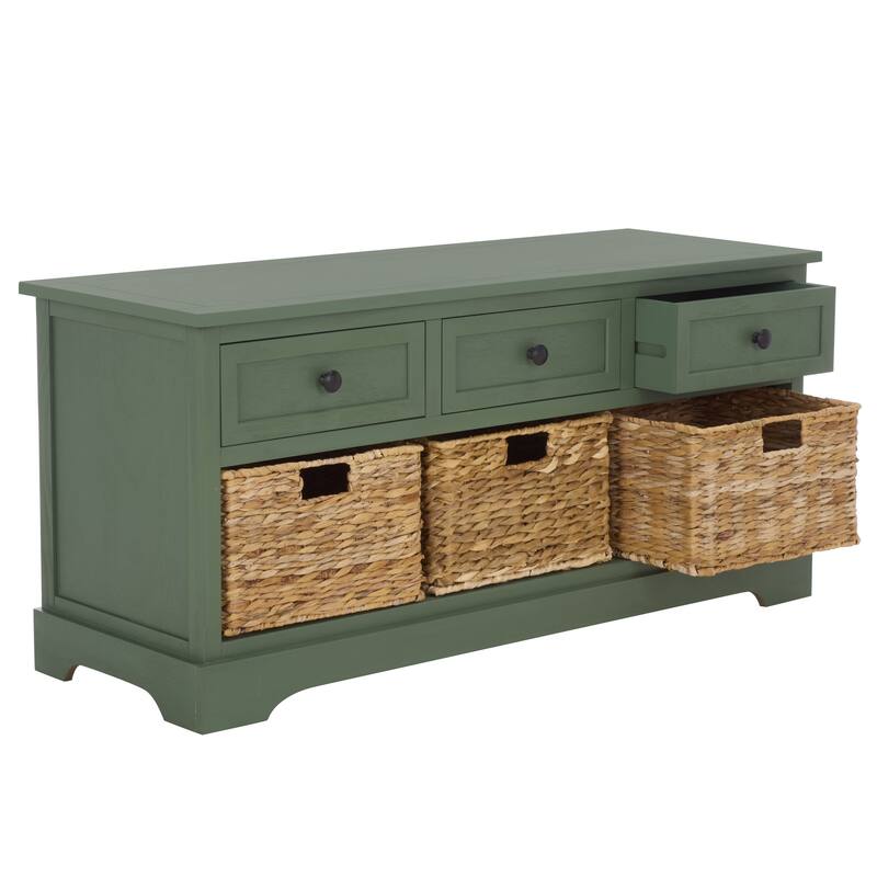 SAFAVIEH Ara Grey 3-Drawer Storage Unit - 42.1" x 15.4" x 19.7" - 42"W x 15"D x 20"H