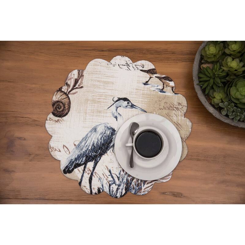 Brunswick Island Round Placemats Set of 6, 17"