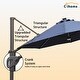 preview thumbnail 16 of 35, Clihome 11Ft Solar Tube Light Aluminum Patio Umbrella with Base