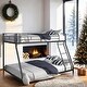 preview thumbnail 1 of 24, Metal Twin over Full Bunk Bed/ Heavy-duty Sturdy Metal Black