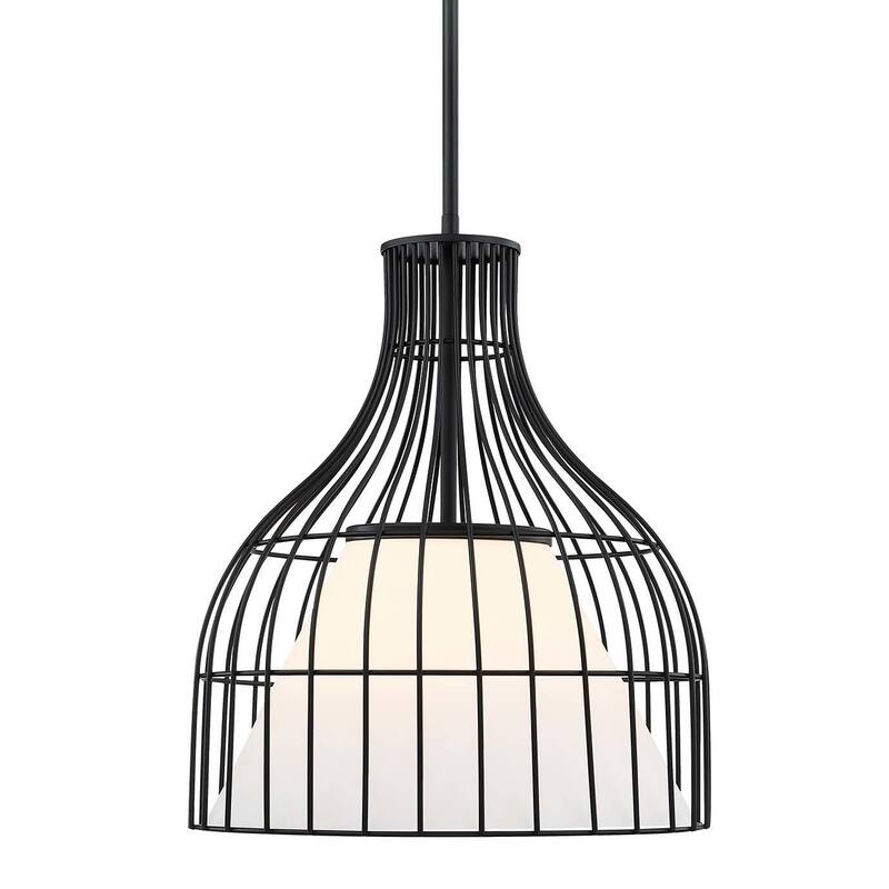 Designers Fountain D340M-16P Evensong 16" Wide Cage Pendant - Matte Black