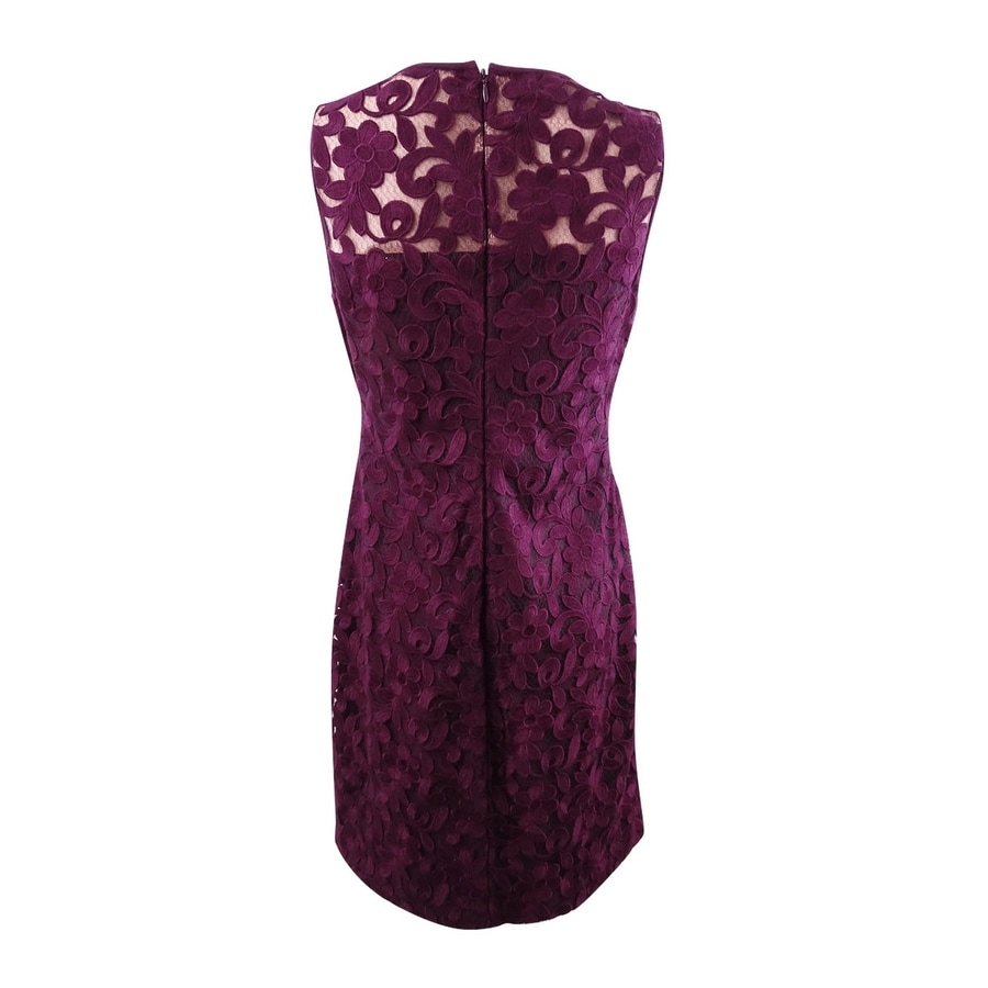 ralph lauren red lace dress LAUREN RALPH LAUREN Lace shirt dress in red