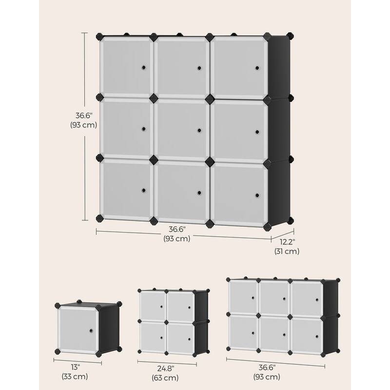 Modern Multi-Cube Storage Rack with Strong ABS Connectors and Secure Door Hooks for Tight Closure