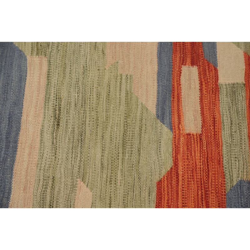 Hand Woven Southwestern Wool Multi-Colored Geometric Area Rug - 13' 2'' X 9' 9''