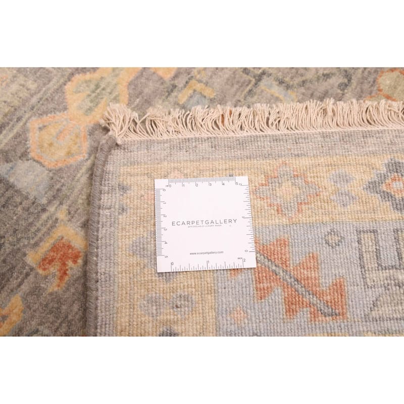 ECARPETGALLERY Hand-knotted Jules Sultane Grey Wool Rug - 4'3 x 6'1