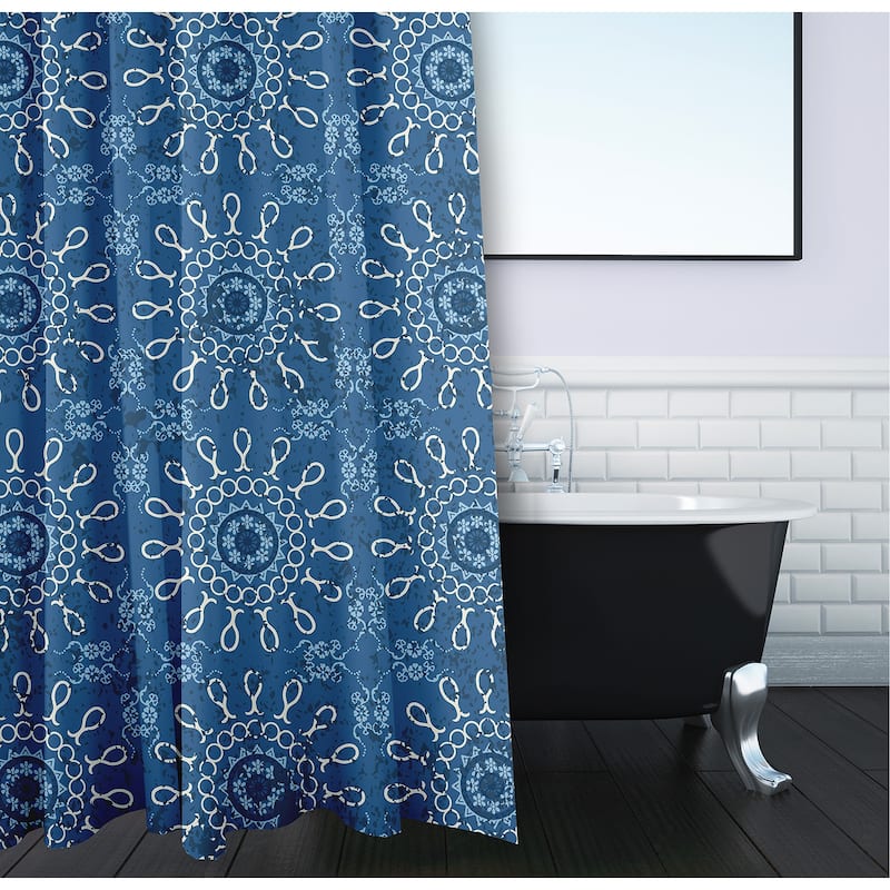 71 x 74-inch Sun Tile Geometric Print Shower Curtain