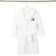 preview thumbnail 37 of 103, Sweet Kids 100% Polyester SUPER PLUSH Double Brushed Hooded Bathrobe with Black Script Monogram