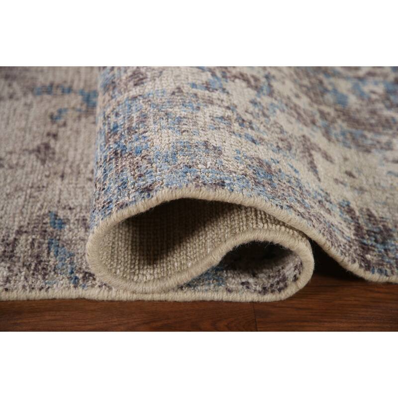 Modern Oriental Area Rug Handmade Wool Carpet - 7'9"x 9'8"