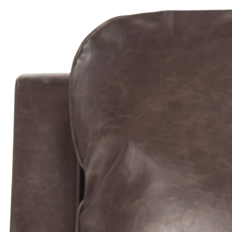 SAFAVIEH Dochia Antique Brown Club Chair - 28" W x 33.9" D x 35" H - 28Wx34Dx35H