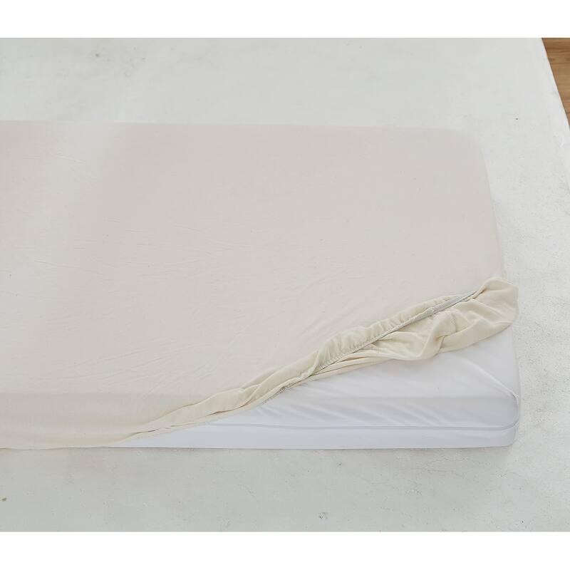 Organic Cotton Waterproof Crib Mattress Cover / Protector, Fitted