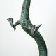 preview thumbnail 5 of 5, Approx. 16 Inches Bronze Standing Dragon Weathered Green