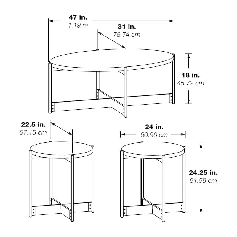 3-piece Occasional Table Set