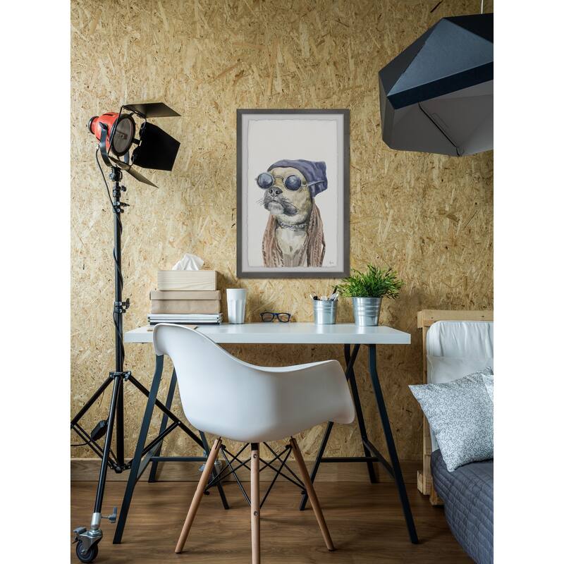 Rockstar Framed Painting Print - Modern Wall Art Decor for Home Living Room Office