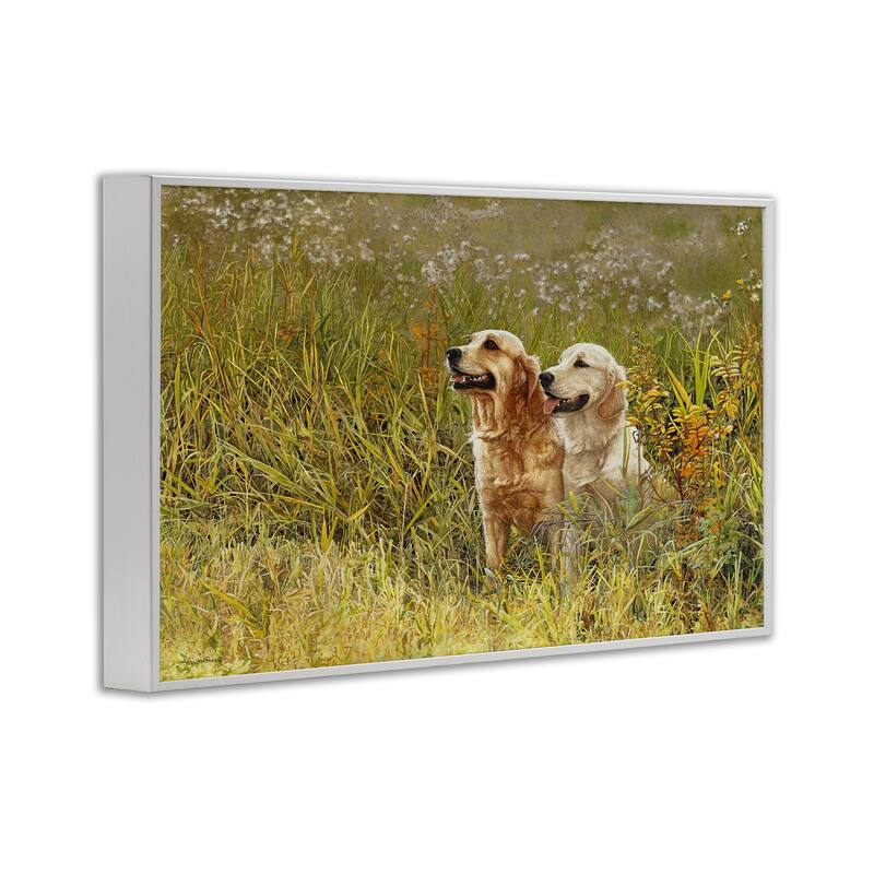 Stupell Happy Dogs Field Day Framed Giclee Art Design By Sueellen Ross