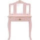preview thumbnail 3 of 11, UTEX Pretend Play Kids Vanity Table and Chair Vanity Set with Mirror Makeup Dressing Table with Drawer,Play Vanity Set