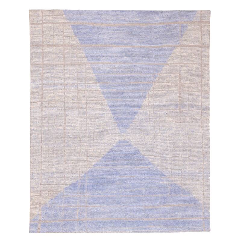 ECARPETGALLERY Hand-knotted Tangier Light Grey Wool Rug - 8'2 x 10'0