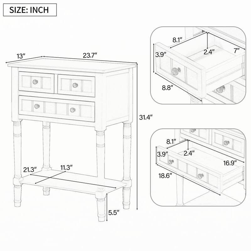 Narrow Console Table(Natural)