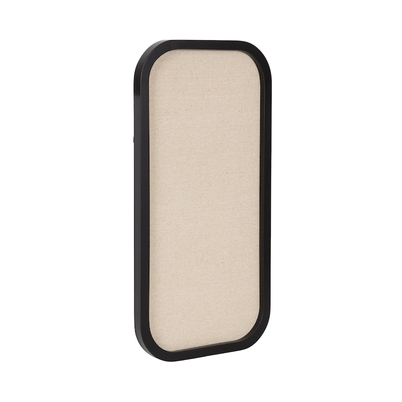 Kate and Laurel Hutton Wood Framed Fabric Pinboard - 12x24 - Black