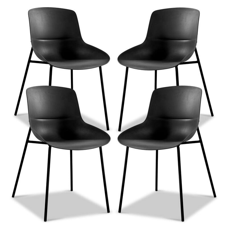 Poly & Bark Corfu Dining Chair For Indoor/Outdoor Use - Black