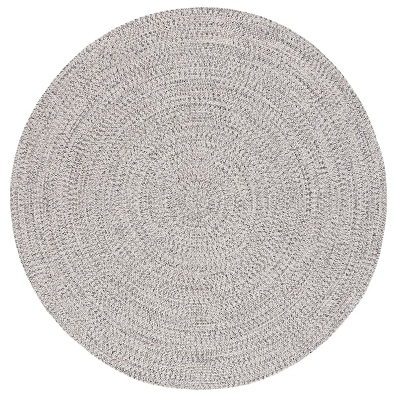 SAFAVIEH Handmade Braided Sakineh Casual Rug - Grey/Ivory - 7' x 7' Round