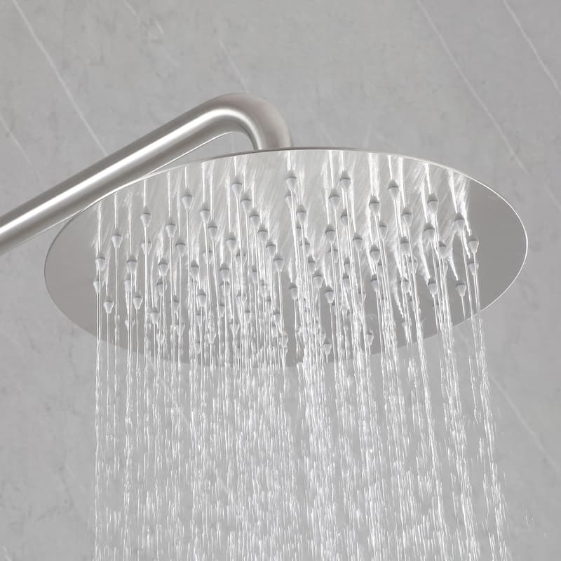 51"H 3-Function 304 Stainless Steel Wall-Mounted Outdoor Shower System