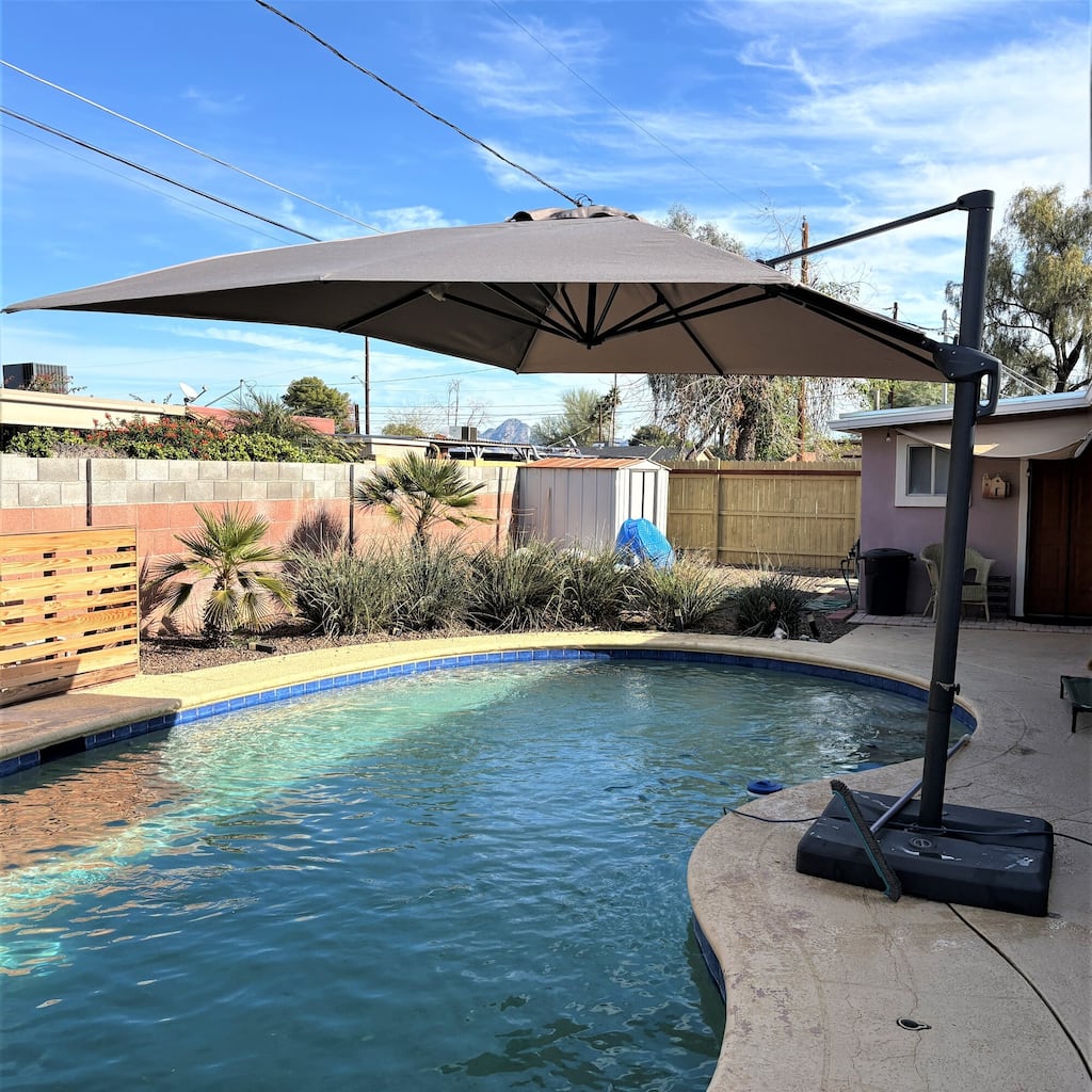 PURPLE LEAF 10 x 13 ft 360 Degree Rotation Patio Umbrella