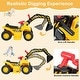 preview thumbnail 5 of 10, Costway 6V Electric Kids Ride On Excavator Pretend Play Toy Tractor w/ - See Details