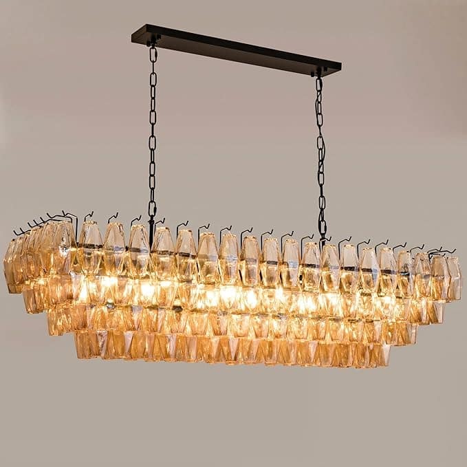 KAYLA 37in Modern Extra Large Black Chandeliers