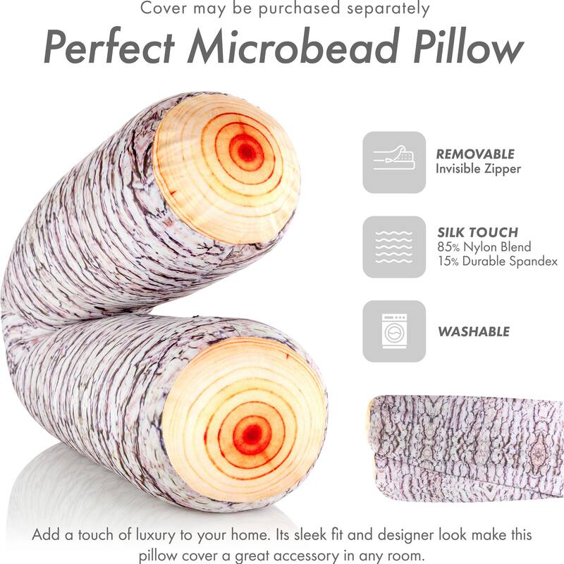 Log Cover Only - Body Pillowcase - Spandex/Nylon Blend for Silky Touch
