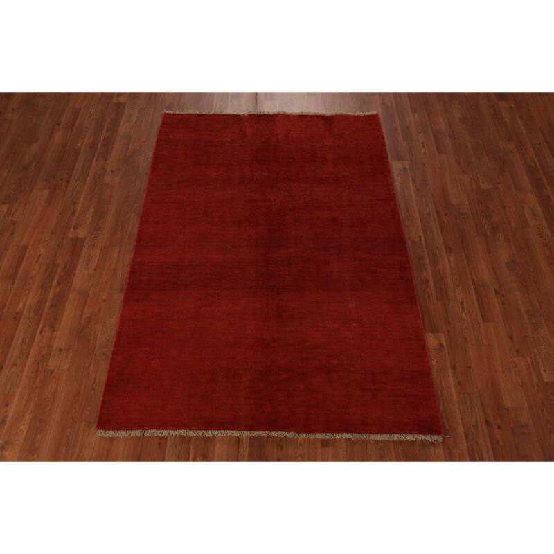 Gabbeh Modern Rug Handmade Bedroom Wool Carpet - 4'0" x 5'10"