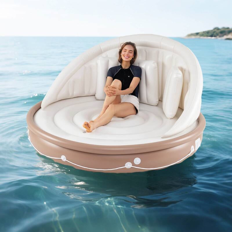 Costway 73" Tanning Pool Lounger Float with Retractable & Removable - See Details