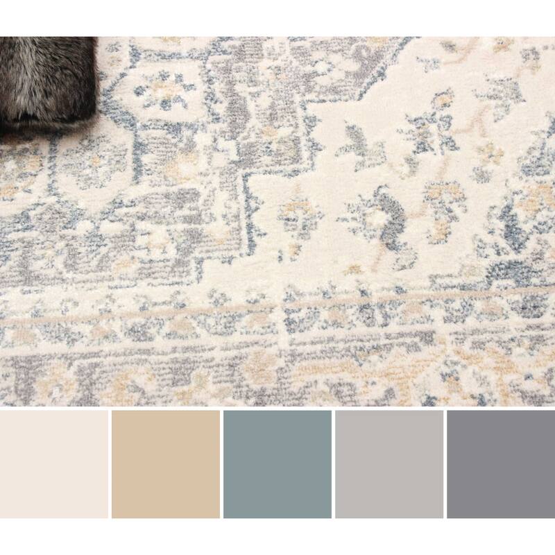 ECARPETGALLERY Machine Woven Bijara Traditional Area Rug