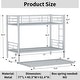 preview thumbnail 7 of 31, Bunk Bed Twin Over Twin Size with Ladder and high Guardrail, Able to Split, Metal Bunk Bed, Storage Space, Noise Free,