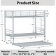 preview thumbnail 7 of 31, Bunk Bed Twin Over Twin Size with Ladder and high Guardrail, Able to Split, Metal Bunk Bed